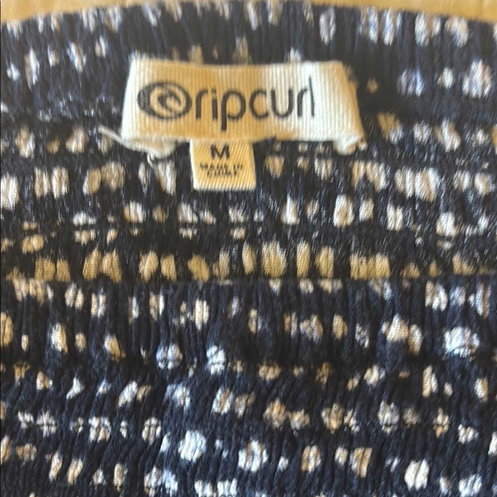 Rip Curl Navy and White Textured Skirt